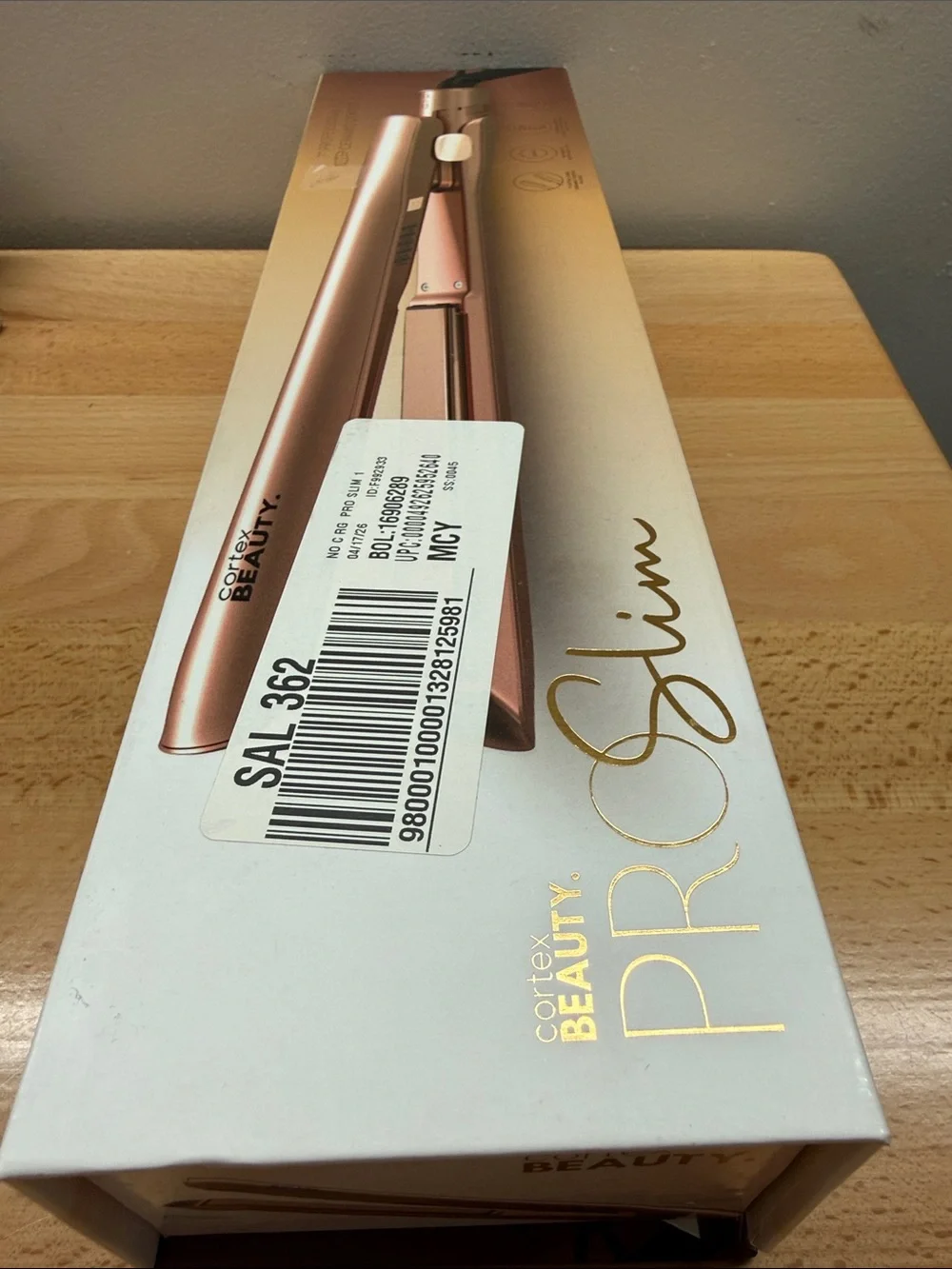 Cortex Beauty Pro Slim 1” Flat Iron Hair Straightener Ceramic Coated Rose Gold